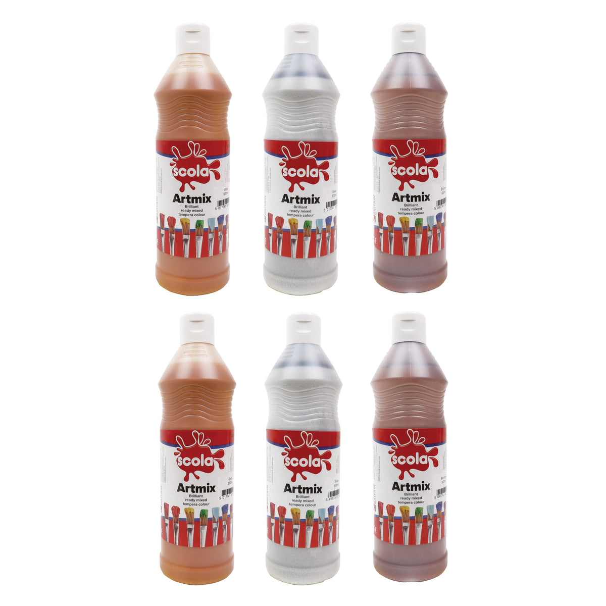 SCO READYMIX METALLIC ASSORTED COLOURS 6X600ML SET