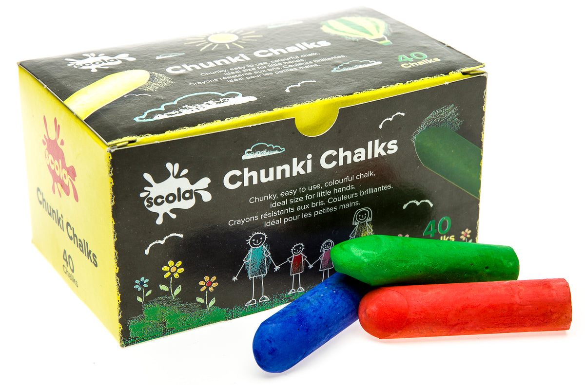 SCOLA CHUNKI CHALKS ASSORTED 40PCS