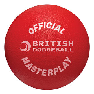 OFFICIAL BRITISH DODGEBALL MASTERPLAY FOAM DODGEBALL 150MM, RED