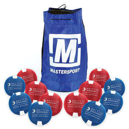 OFFICIAL BRITISH DODGEBALL MATCH BALL SIZE 2, MIXED COLOURS, BAG OF 12