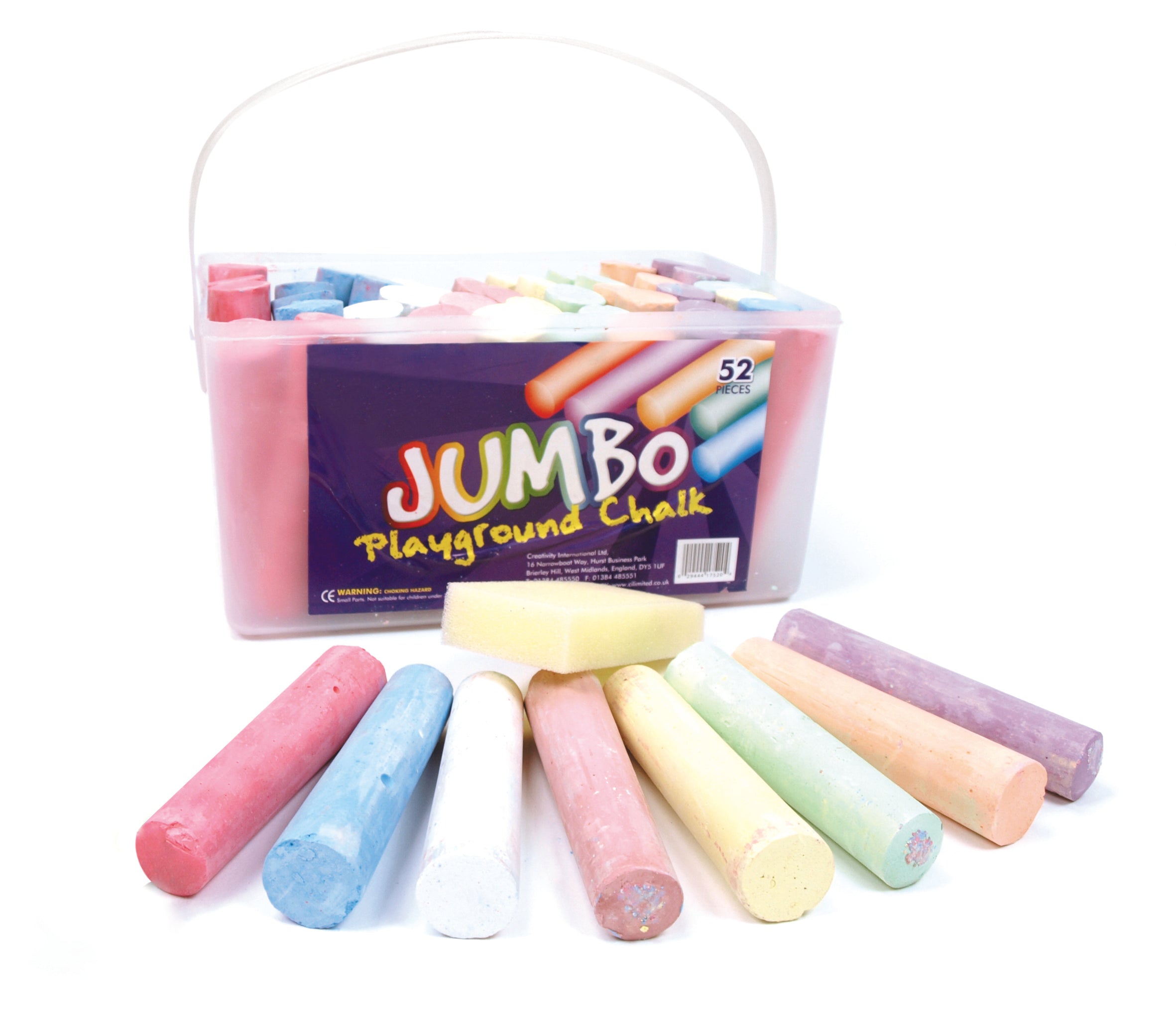 SCOLA JUMBO PLAYGROUND CHALK ASSTD 52PCS -Min Qty 8
