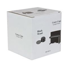 Piano Workshop set of 4 black wooden castor cups for upright piano