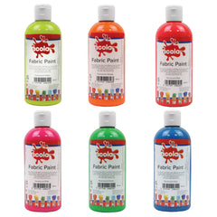 SCO TEXTILE PAINT FLUORESCENT 300ML ASSORTED 6PCS SET