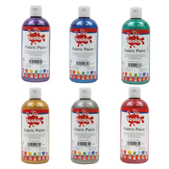 SCO TEXTILE PAINT METALLIC 300ML ASSORTED 6PCS SET