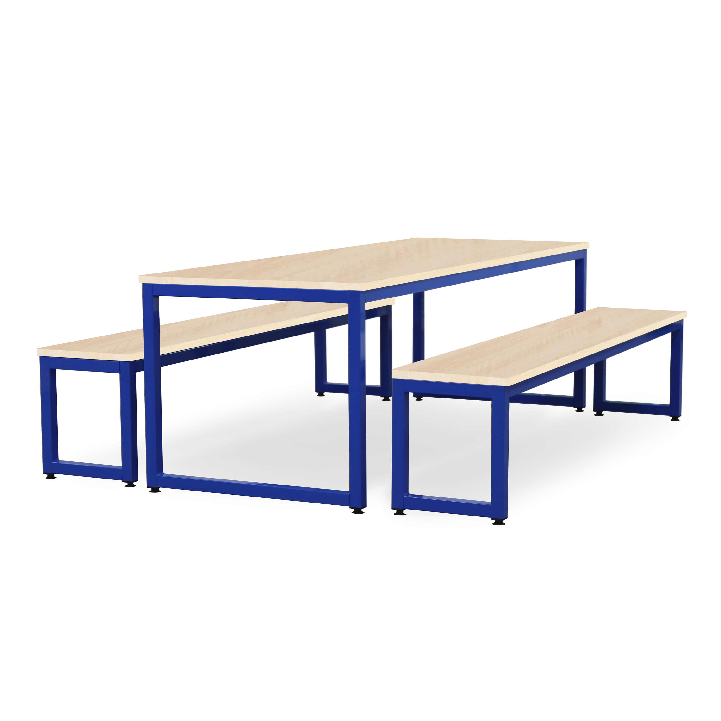 Monarch dining table & bench set with maple top - Blue