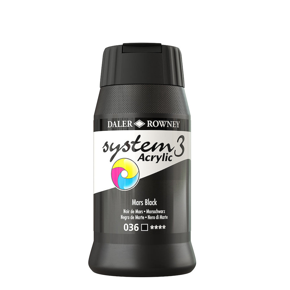 DAL SYSTEM3 ACRYLIC 500ML MARS BLACK -Min Qty 1