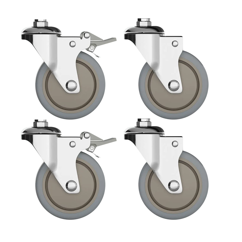 DuraLab Rubber Castors for Laboratory Trolleys - Set of 4pcs