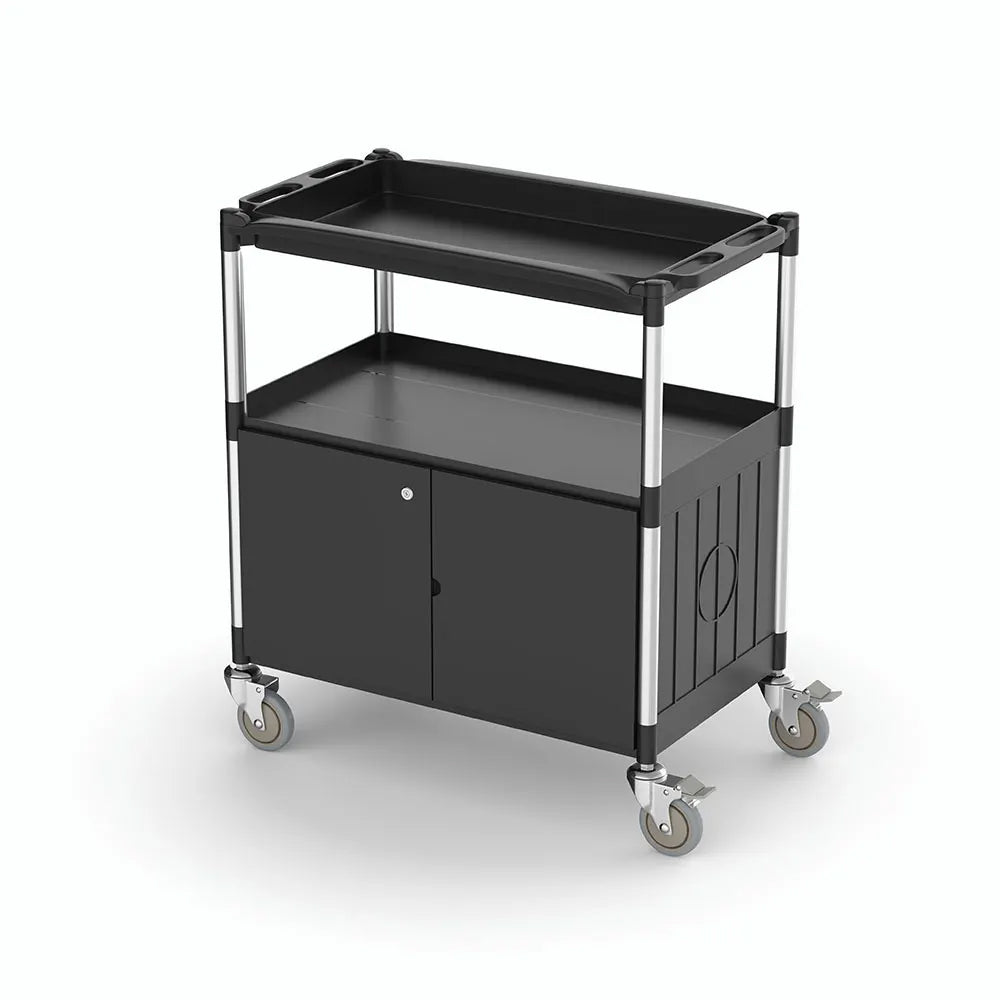 DuraLab Laboratory Trolley Small - 1 Deep Shelf with Lockable Compartment
