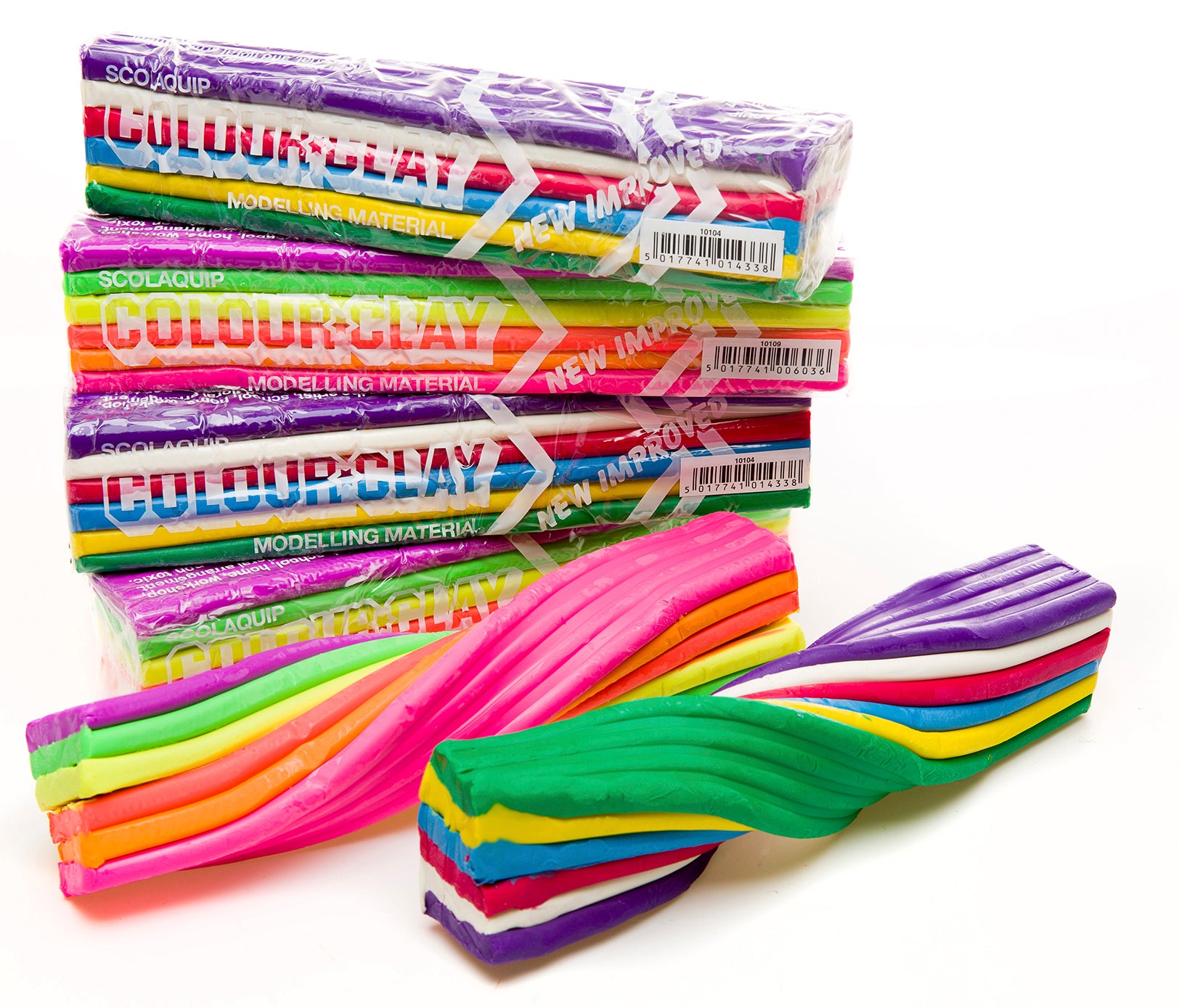 SCOLA COLOUR CLAY RAINBOW 500G -Min Qty 6
