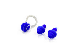 DS Swim Silicone Soft Ear Plugs & Nose Clip - Blue