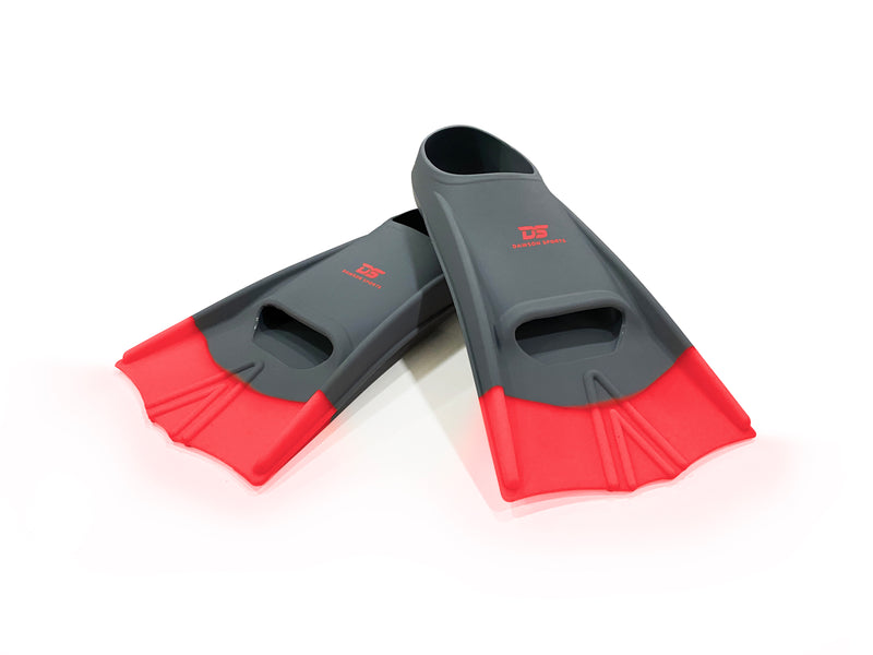 DS Speed Fins Gray/Red - UK 3-5