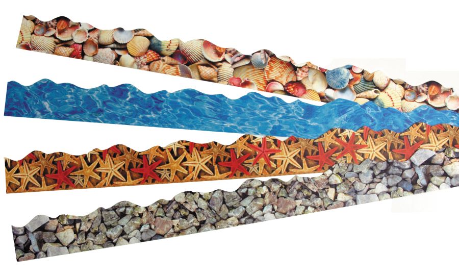 SCO TRIMMERS SEASIDE DESIGN 1M FOUR DESIGNS (12PCS EACH) 48PCS -Min Qty 1