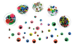 SCO WIGGLY EYES STACK PACK COLOURED 560PCS -Min Qty 6