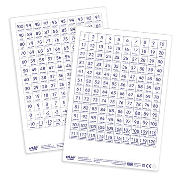 Dry Erase Pupils 1-120 Counting Boards , pack of 30
