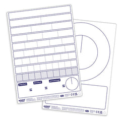 Pupils Dry Wipe Fraction, Decimal, Percentage, Pie Boards , pack of 30