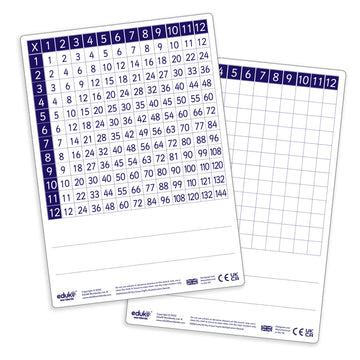 Dry Erase Pupils A4 Multiplication Boards , pack of 30