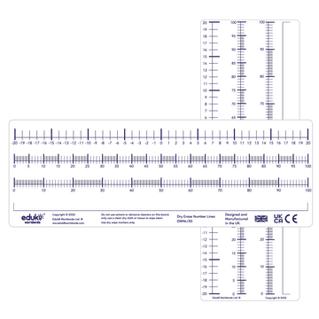 Dry Erase Pupils Number Lines - New Version , pack of 30