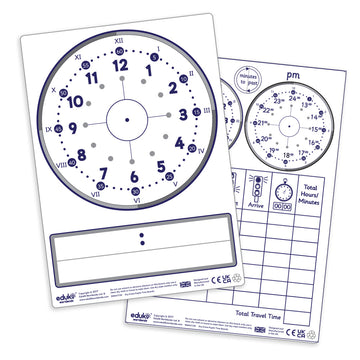 Dry Erase Pupils Time Boards A4 , pack of 30