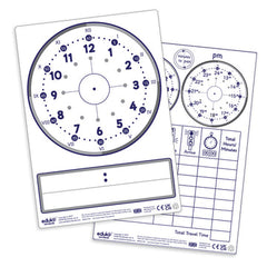 Dry Erase Pupils Time Boards A4 , pack of 30