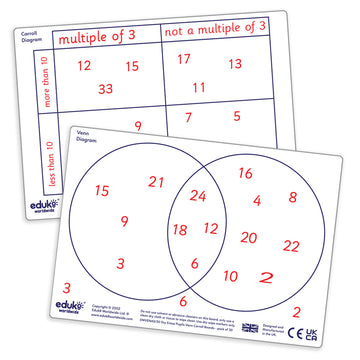 Dry Erase Pupils Carroll & Venn boards A5 , pack of 30