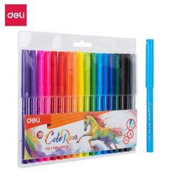 DELI SKETCH PEN 18 COLOR PVC BAG WASHABLE (FELT PEN 1.0MM)