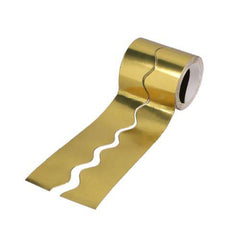SCO DECORATIVE BORDER ROLL SELF ADHESIVE 57MMX15M PLAIN GOLD -Min Qty 1