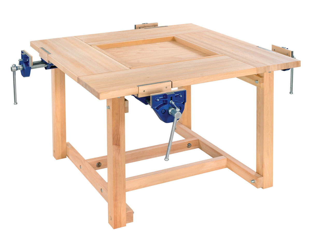Edubench Traditional 4 Station Bench with 4x 7" Plain Screw Vices