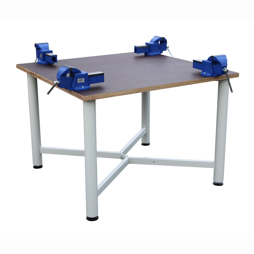 Edubench Phenolic 4 Station, Metal Frame with vices