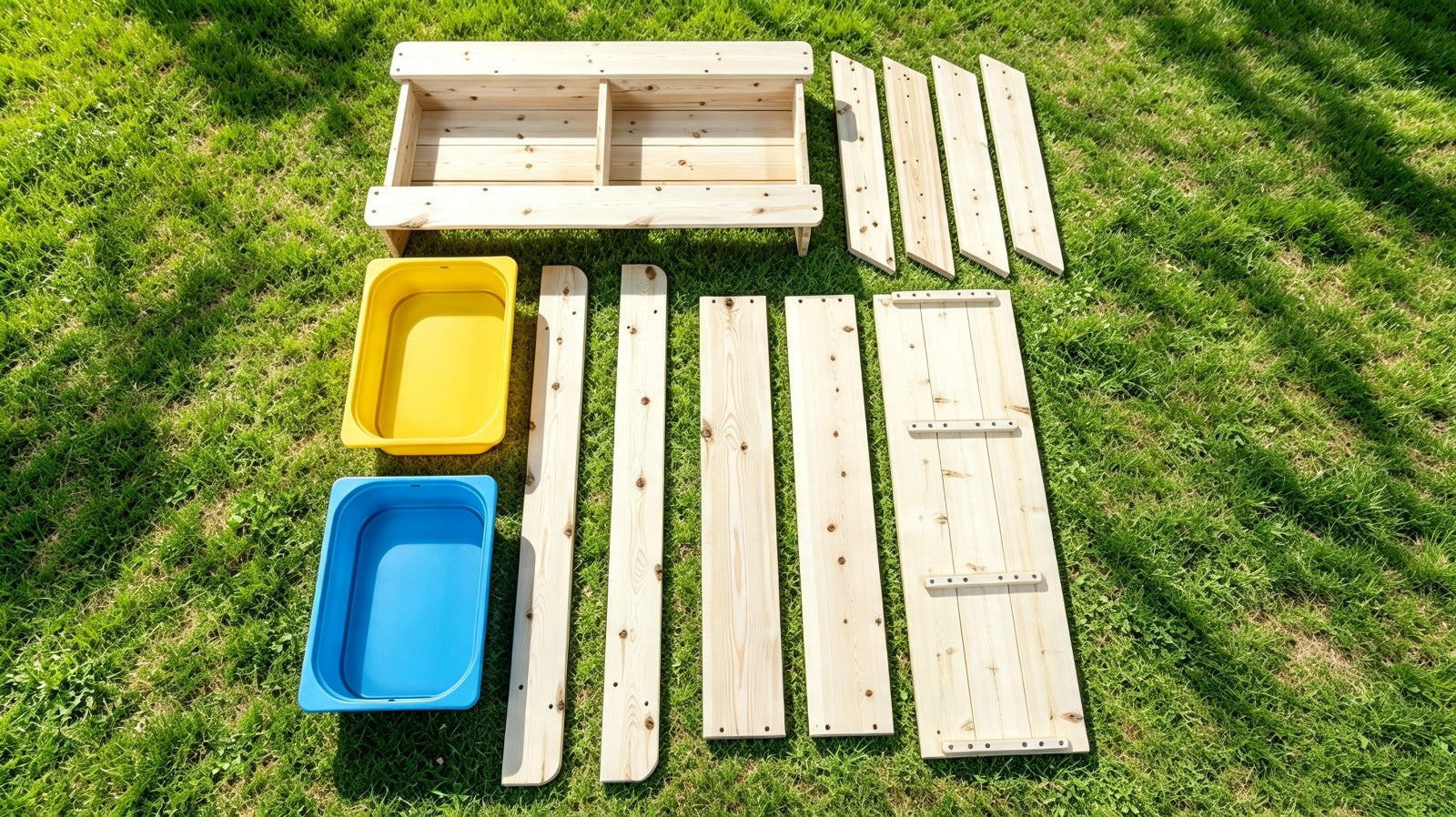Sand & Water Picnic Wooden Table  Non-Toxic 3 Years+ 90 x 104 x 50 cm  Eduplan