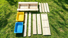 Sand & Water Picnic Wooden Table  Non-Toxic 3 Years+ 90 x 104 x 50 cm  Eduplan