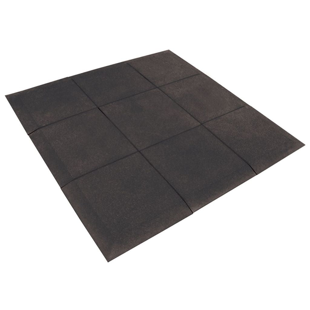 JORDAN ACTIV FLOORING RUBBER TILE 500 X 500 X 15MM, BLACK