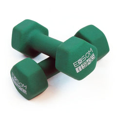 EXSOM NEOPRENE DUMBBELLS 1.5KG, GREEN, PAIR