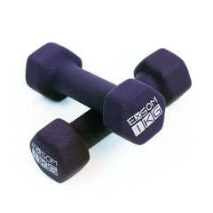 EXSOM NEOPRENE DUMBBELLS 1KG, PURPLE, PAIR