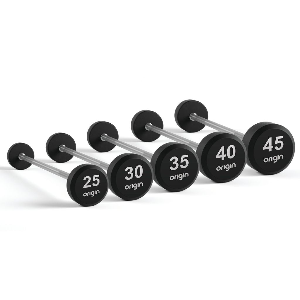 ORIGIN RB3 RUBBER BARBELL SET HEAVY (25KG, 30KG, 35KG, 40KG, 45KG)