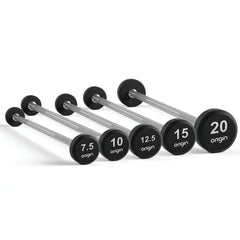 ORIGIN RB3 RUBBER BARBELL SET LIGHT (7.5KG, 10KG, 12.5KG, 15KG, 20KG)