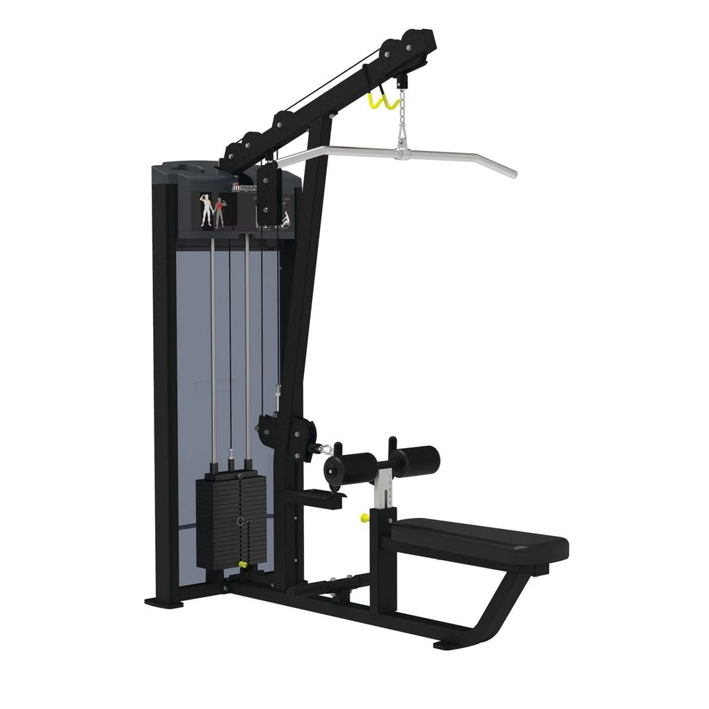 IMPULSE IF93 DUAL LAT PULL/ROW WITH 295LB WEIGHT STACK BLACK