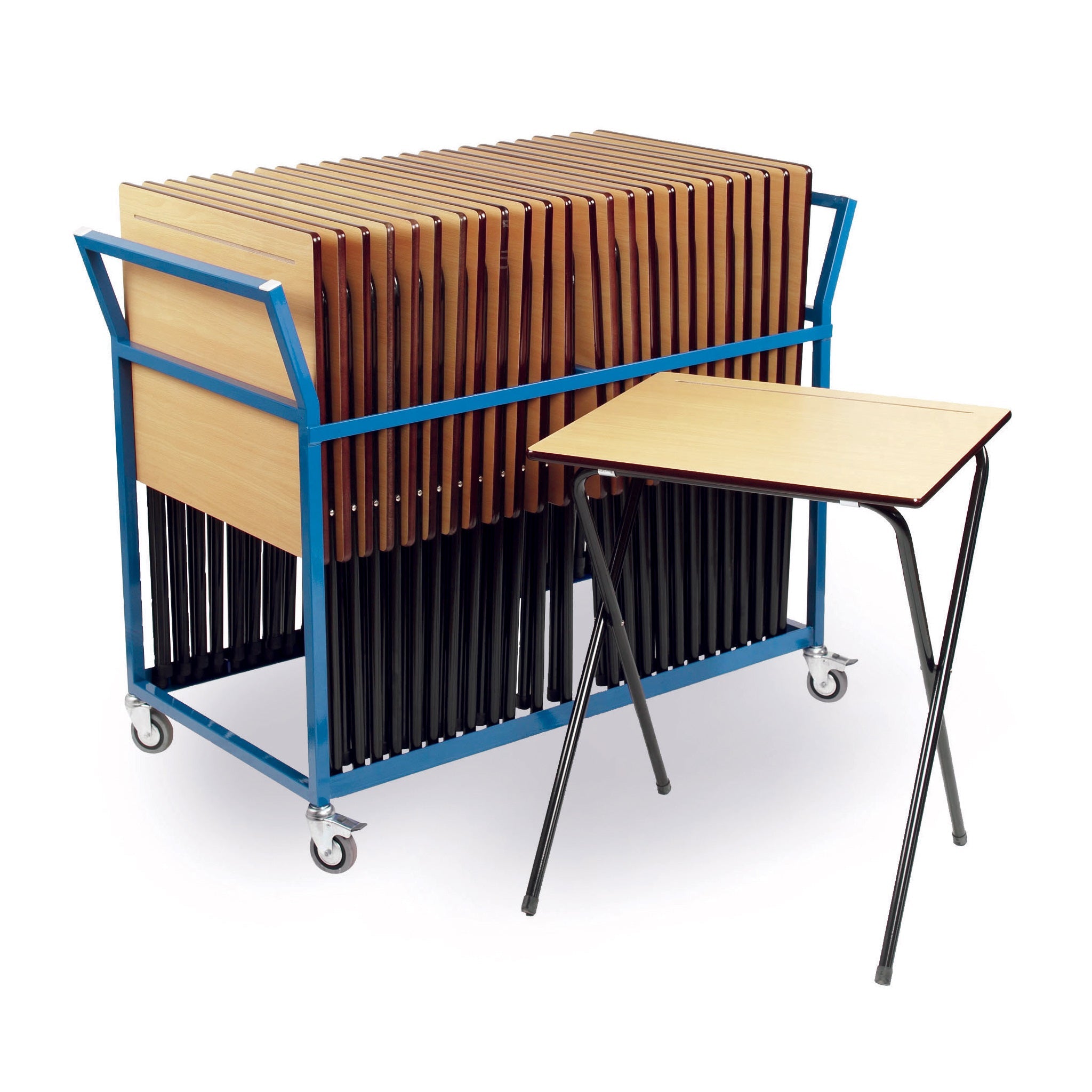 Monarch \'Exam Pack\' set of 25 exam desks with trolley