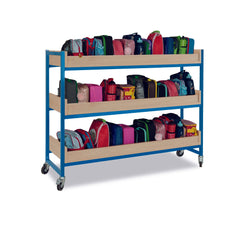 Monarch heavy duty large classroom storage trolley - Blue