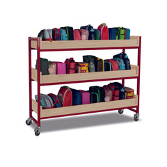 Monarch heavy duty large classroom storage trolley - Red