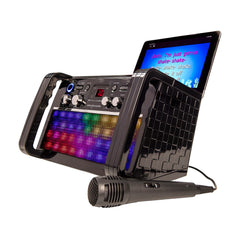 Easy Karaoke Bluetooth portable karaoke system with LED light effects