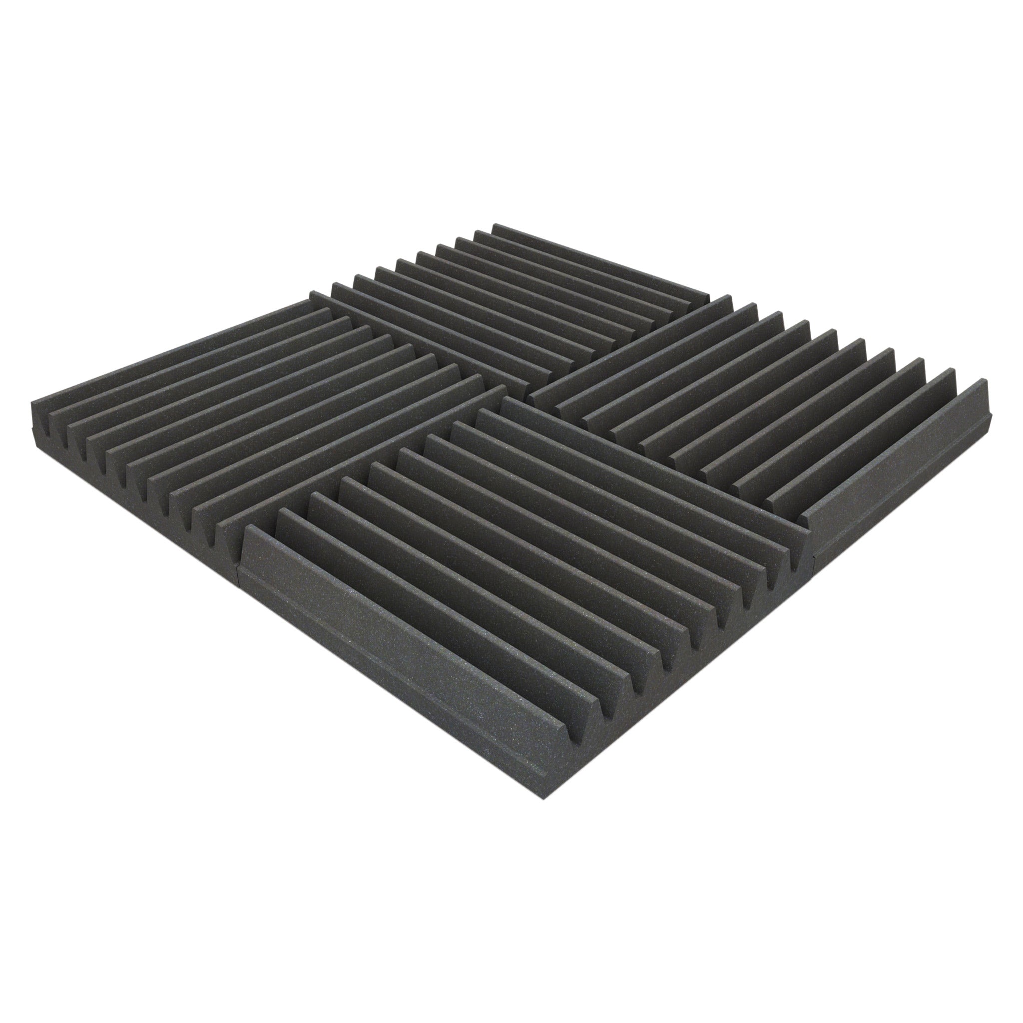 EQ acoustics 60cm foam acoustic tile pack of 8 - Charcoal grey