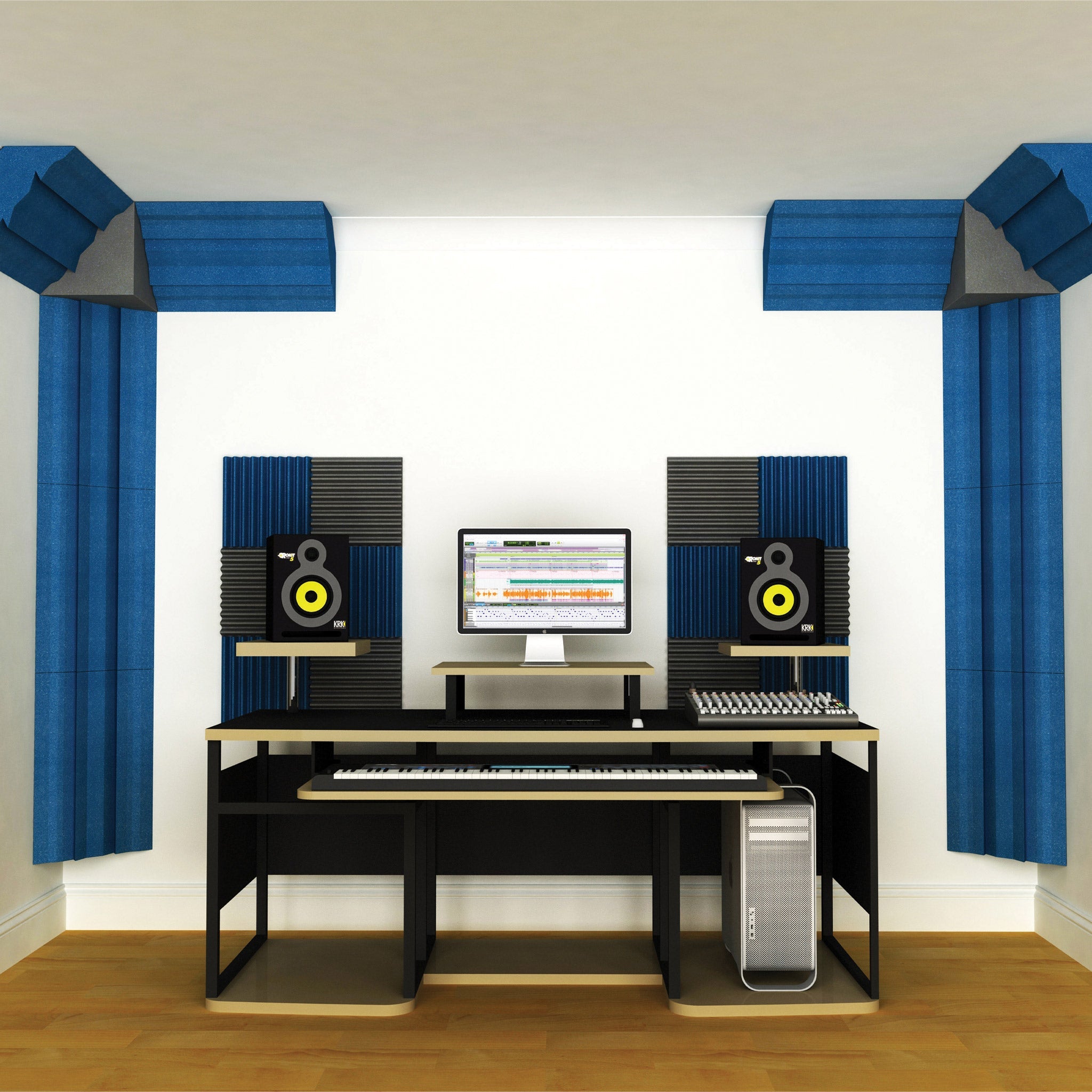 EQ acoustics corner acoustic trap - Electric blue (pack of 2)