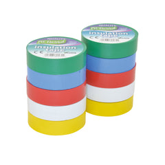 PVC Electrical Tape Assorted - pack of 10