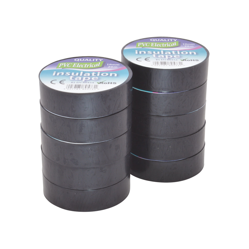 PVC Electrical Tape Black - pack of 10