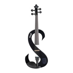 Stagg silent s-shaped electric violin outfit - Black