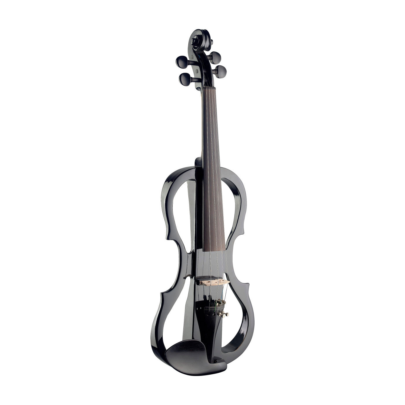 Stagg silent traditionally shaped electric violin outfit - Black