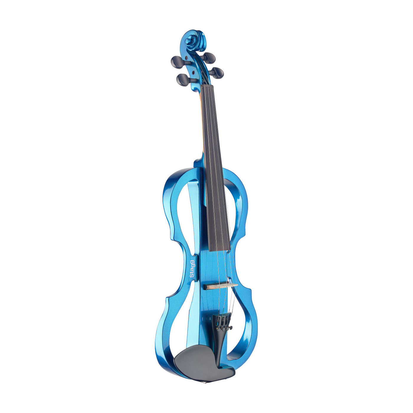 Stagg silent traditionally shaped electric violin outfit - Metallic blue