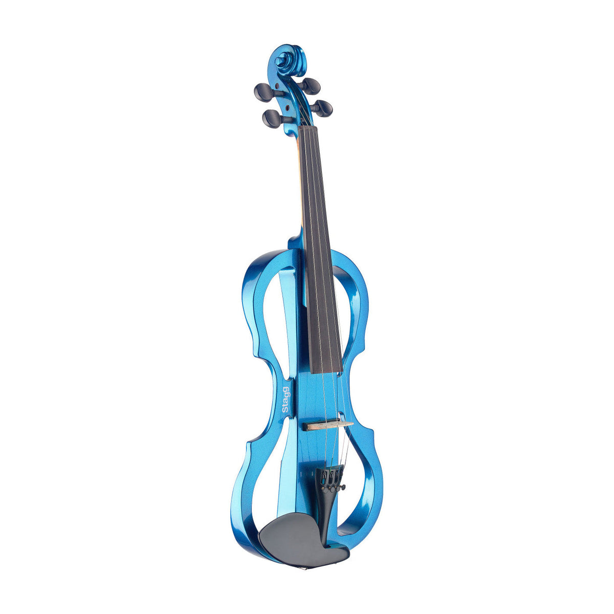 Stagg silent traditionally shaped electric violin outfit - Metallic blue
