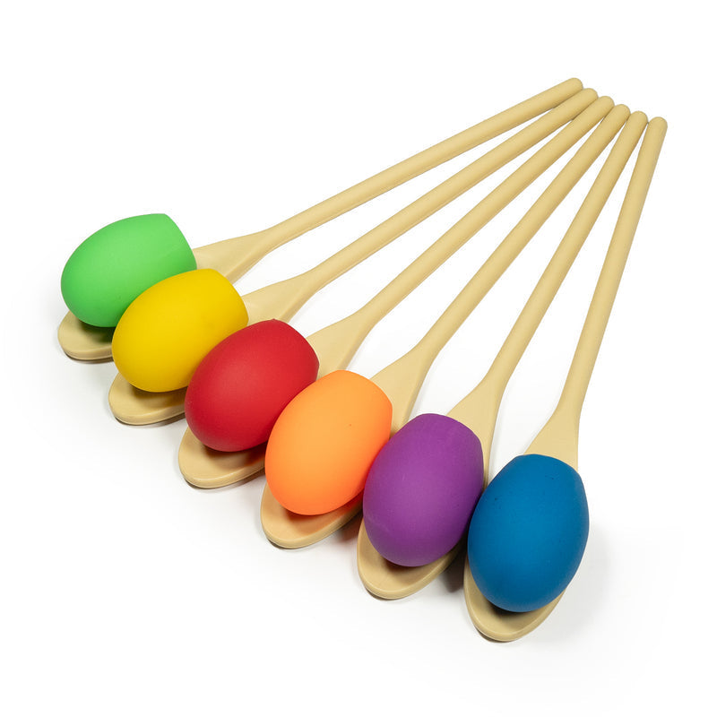 DS Egg and Spoon Set (Set of 6) Multicolor