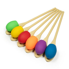 DS Egg and Spoon Set (Set of 6) Multicolor